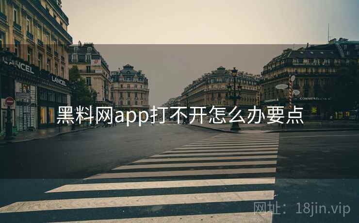 黑料网app打不开怎么办要点