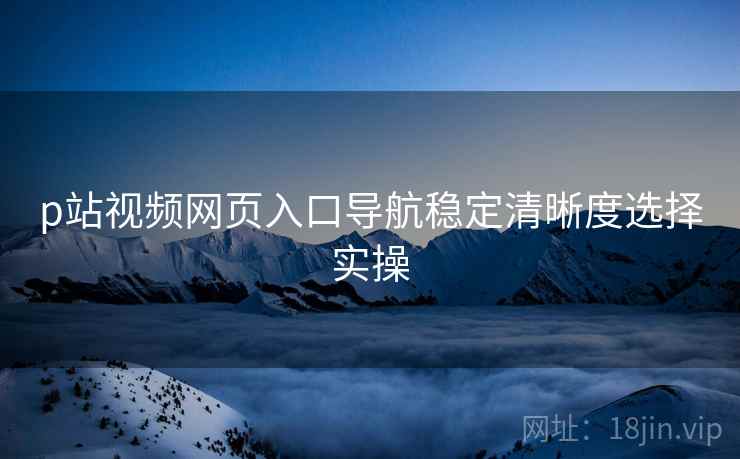 p站视频网页入口导航稳定清晰度选择实操