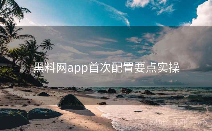 黑料网app首次配置要点实操