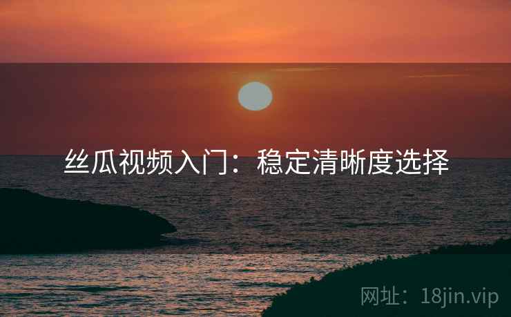 丝瓜视频入门：稳定清晰度选择