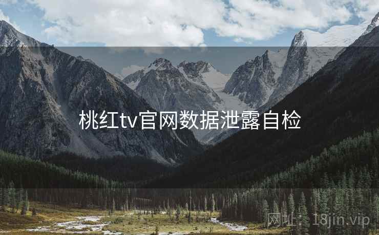 桃红tv官网数据泄露自检