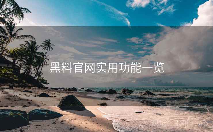黑料官网实用功能一览